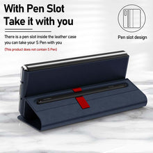 गैलरी व्यूवर में इमेज लोड करें, Casekis Leather Case With S Pen for Galaxy Z Fold 3 5G