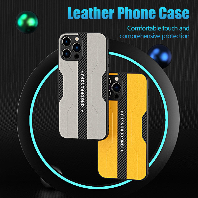 Casekis Leather Kung Fu King iPhone Case