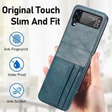 गैलरी व्यूवर में इमेज लोड करें, Casekis Folding Multi-card Leather Case for Galaxy Z Flip 3 5G