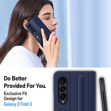गैलरी व्यूवर में इमेज लोड करें, Casekis Leather Case With S Pen for Galaxy Z Fold 3 5G