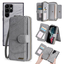 Muat gambar ke penampil Galeri, Casekis Zipper Wallet Detachable Phone Case Gray