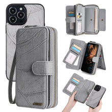 Muat gambar ke penampil Galeri, Casekis Zipper Wallet Detachable Phone Case Gray