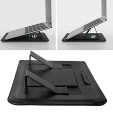 Load image into Gallery viewer, Casekis Leather Laptop Bag with Mouse Pad Adjustable Stand for Laptop 13 inch/14 inch