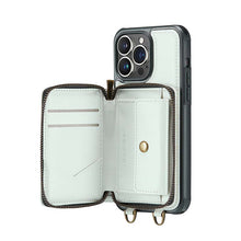 Carica l'immagine nel visualizzatore di Gallery, Casekis Zipper Crossbody Wallet RFID Phone Case White
