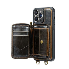 Carica l'immagine nel visualizzatore di Gallery, Casekis Zipper Crossbody Wallet RFID Phone Case Coffee