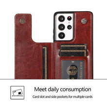 Charger l'image dans la galerie, Casekis Cardholder Leather Wallet Phone Case For Galaxy S21 Ultra