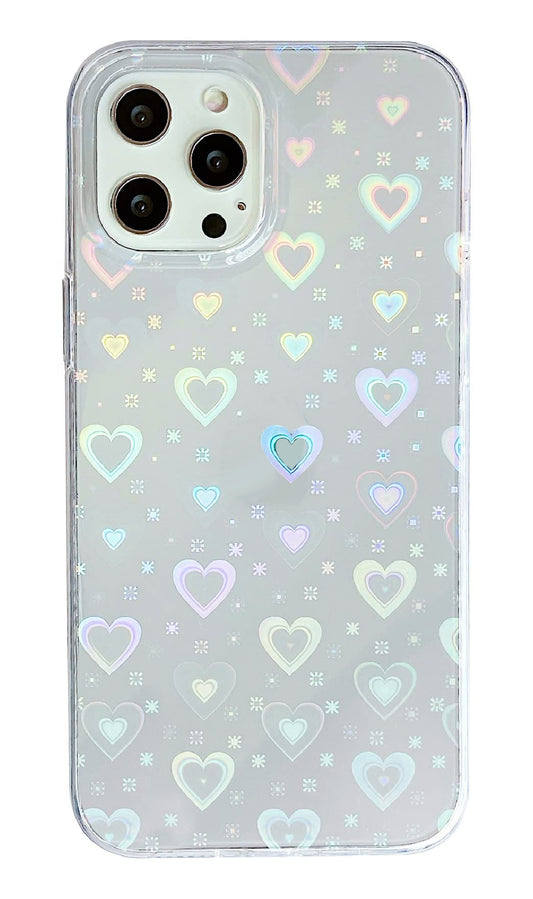 Love Heart Clear Phone Case for iPhone