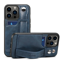 Load image into Gallery viewer, Casekis Wristband Stand Phone Case Blue