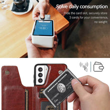 Load image into Gallery viewer, Casekis Cardholder Leather Wallet Phone Case For Galaxy S21 5G