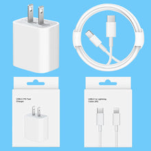 Charger l'image dans la galerie, CASEKIS 20W Tpye-C Fast Charger With 6ft Cable For iPhone