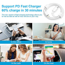 Charger l'image dans la galerie, CASEKIS 20W Tpye-C Fast Charger With 6ft Cable For iPhone
