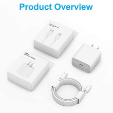 Charger l'image dans la galerie, CASEKIS 20W Tpye-C Fast Charger With 6ft Cable For iPhone