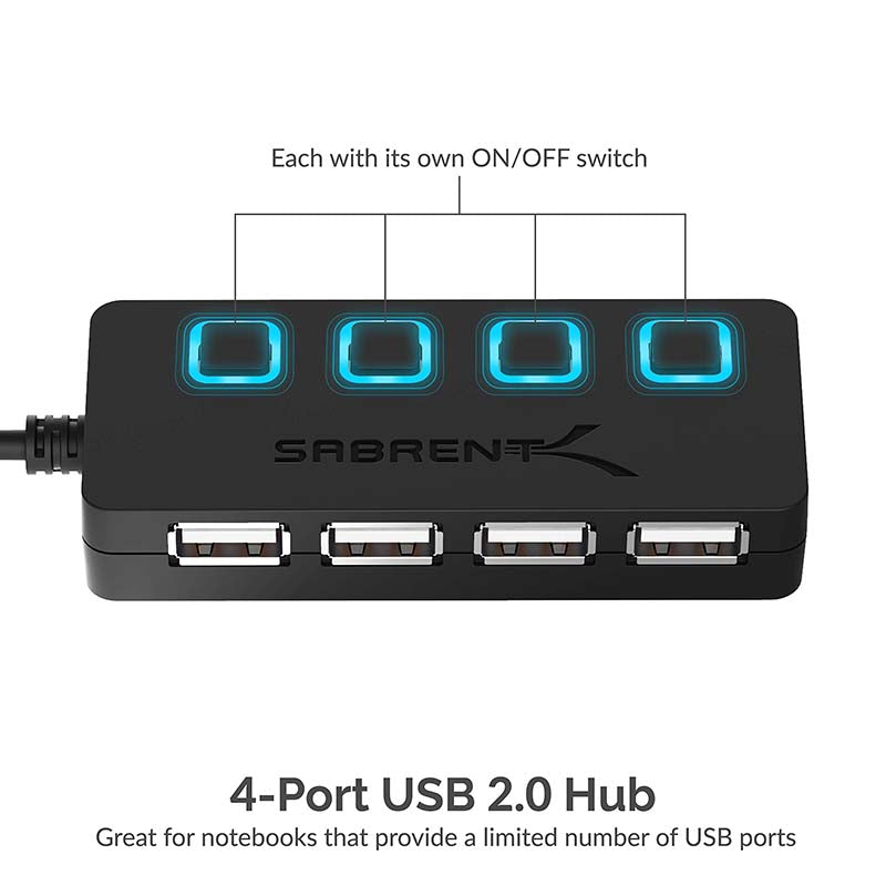 4-Port USB 2.0 Data Hub