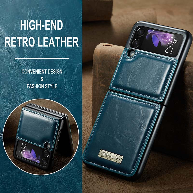 Luxury Flip Leather Phone Case For Galaxy Z Flip 3 5G