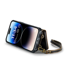 Carica l'immagine nel visualizzatore di Gallery, Casekis Zipper Crossbody Wallet RFID Phone Case Coffee