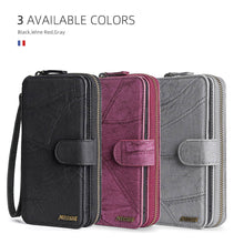Muat gambar ke penampil Galeri, Casekis Zipper Wallet Detachable Phone Case Gray