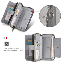 Muat gambar ke penampil Galeri, Casekis Zipper Wallet Detachable Phone Case Gray