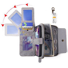 Muat gambar ke penampil Galeri, Casekis Zipper Wallet Detachable Phone Case Gray