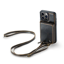 Carica l'immagine nel visualizzatore di Gallery, Casekis Zipper Crossbody Wallet RFID Phone Case Coffee