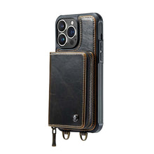 Carica l'immagine nel visualizzatore di Gallery, Casekis Zipper Crossbody Wallet RFID Phone Case Coffee