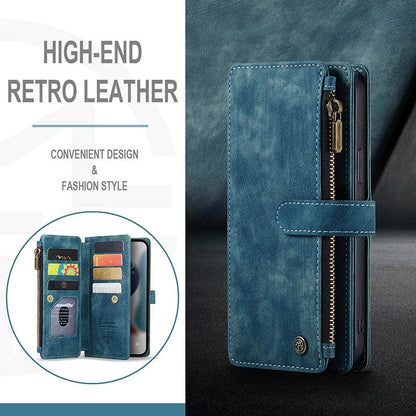 Casekis Premium Handmade PU Leather Zipper Phone Case For iPhone