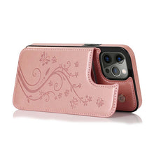 Load image into Gallery viewer, Casekis Butterfly Embossing Wallet Phone Case Rose Gold