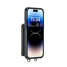 Carica l'immagine nel visualizzatore di Gallery, Casekis Zipper Crossbody Wallet RFID Phone Case Coffee