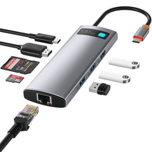 Carregar imagem no visualizador da galeria, 8 in 1 USB C Hub Docking Station