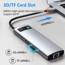 Carregar imagem no visualizador da galeria, 8 in 1 USB C Hub Docking Station