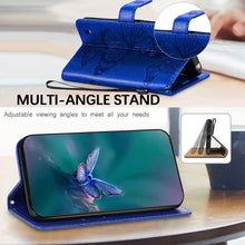 画像をギャラリービューアに読み込む, Casekis Embossed Butterfly Wallet Phone Case Blue