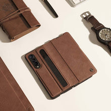 गैलरी व्यूवर में इमेज लोड करें, Casekis Leather Case With S-pen Slot for Galaxy Z Fold 3 5G
