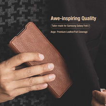 गैलरी व्यूवर में इमेज लोड करें, Casekis Leather Case With S-pen Slot for Galaxy Z Fold 3 5G