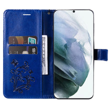 画像をギャラリービューアに読み込む, Casekis Embossed Butterfly Wallet Phone Case Blue