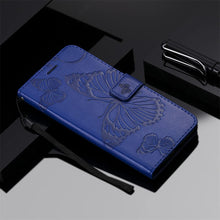 画像をギャラリービューアに読み込む, Casekis Embossed Butterfly Wallet Phone Case Blue