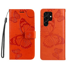 Muat gambar ke penampil Galeri, Casekis Embossed Butterfly Wallet Phone Case Orange
