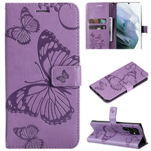 Load image into Gallery viewer, Casekis Embossed Butterfly Wallet Phone Case Purple