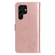Load image into Gallery viewer, Casekis Embossed Butterfly Wallet Phone Case Rose Gold