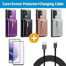Load image into Gallery viewer, Casekis Glitter Cardholer Magnetic Phone Case for Galaxy S23 Ultra 5G