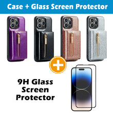 Load image into Gallery viewer, Casekis Glitter Cardholer Magnetic Phone Case for iPhone 14 Pro Max