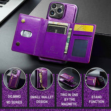 Carregar imagem no visualizador da galeria, Casekis Glitter Cardholer Magnetic Phone Case Dark Purple