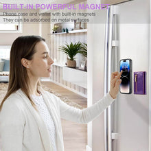 Carregar imagem no visualizador da galeria, Casekis Glitter Cardholer Magnetic Phone Case Dark Purple