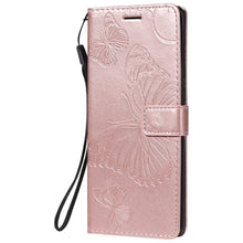 Load image into Gallery viewer, Casekis Embossed Butterfly Wallet Phone Case Rose Gold
