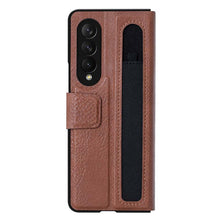 गैलरी व्यूवर में इमेज लोड करें, Casekis Leather Case With S-pen Slot for Galaxy Z Fold 3 5G