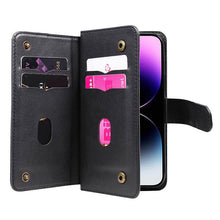 Carica l'immagine nel visualizzatore di Gallery, Casekis Large Capacity Cardholder Phone Case Black