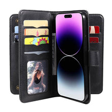 Carica l'immagine nel visualizzatore di Gallery, Casekis Large Capacity Cardholder Phone Case Black
