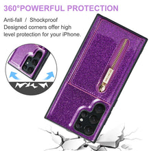 Load image into Gallery viewer, Casekis Glitter Cardholer Magnetic Phone Case for Galaxy S23 Ultra 5G