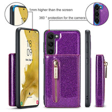 Cargar imagen en el visor de la galería, Casekis Glitter Cardholer Magnetic Phone Case for Galaxy S23 Plus 5G