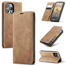 Load image into Gallery viewer, Casekis Retro Wallet Case For iPhone 14 Pro Max
