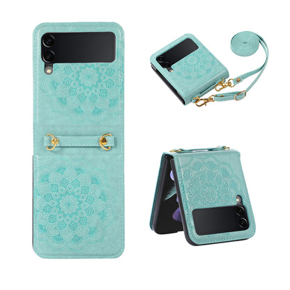 Casekis Mandala Embossed Phone Case For Galaxy Z Flip 3 5G