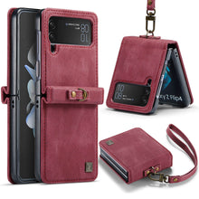 Load image into Gallery viewer, CASEKIS Retro Phone Case with Wrist Strap For Galaxy Z Flip 4 5G
